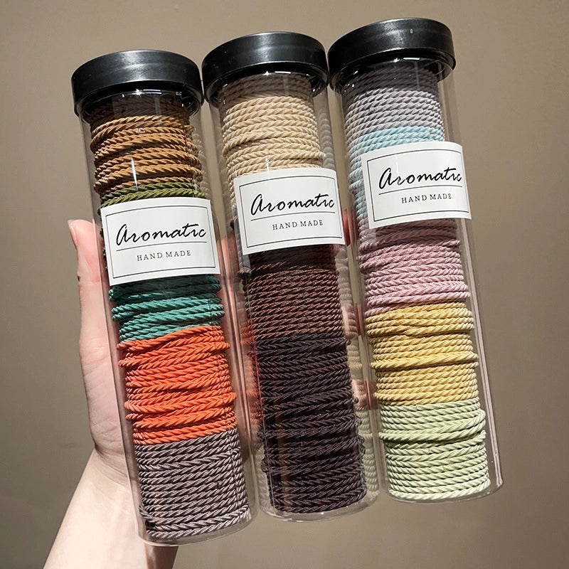 Canned Rubber Band Women’s Tie Head High Elastic Durable Hair Rope Tie Head New Rubber Band High Ponytail Hair Rope Hair Ring