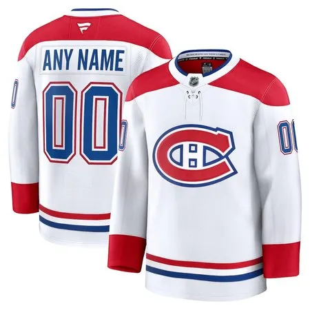 Youth Montreal Canadiens  White Away Custom Jersey