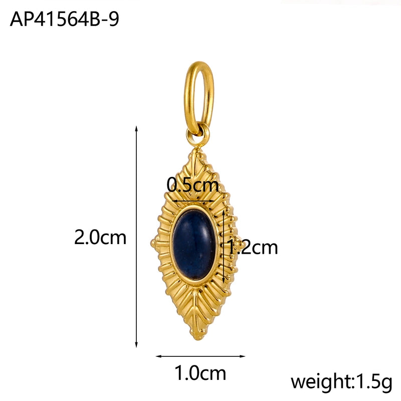 1 Piece 20 * 10mm 304 Stainless Steel Oval Pendant Jewelry Accessories