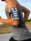 Motorcycle Handlebar Storage Bag Headphone Jack Design EDirt Bike Frame Bag with Adjustable Armband Large Capacity for Phone Card Drinks Key Daily Necessities
