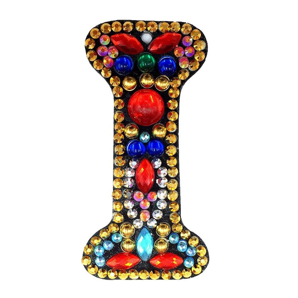 DIY Key Chain Diamond Painting Letters Women Girl Bag Keyring Pendant Gift