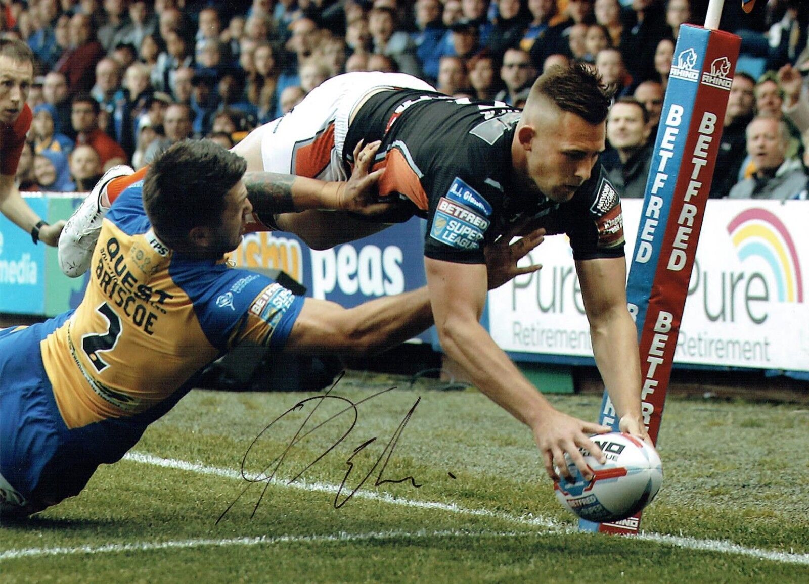 Greg EDEN CASTLEFORD Tigers Rugby Signed Autograph 16x12 Photo Poster painting 1 AFTAL COA