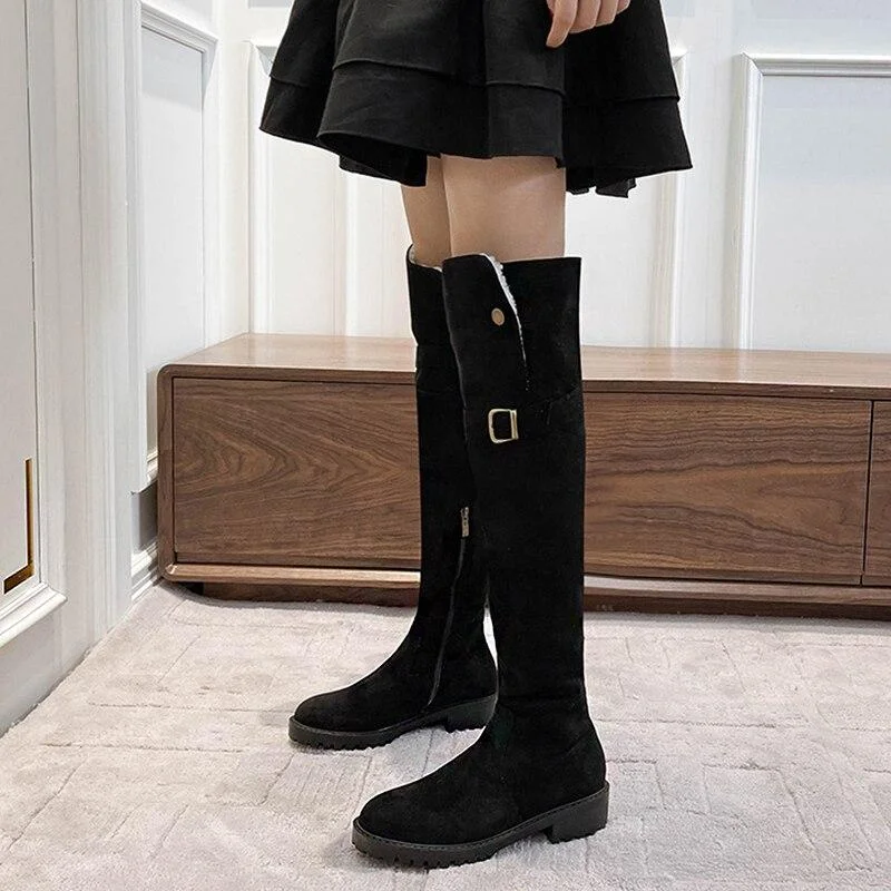 2021 Women's Long Tube Knee-high Snow Boots Women's Wool Warm Winter Boots Women's Sexy Party Fashion Boots Women's Shoes