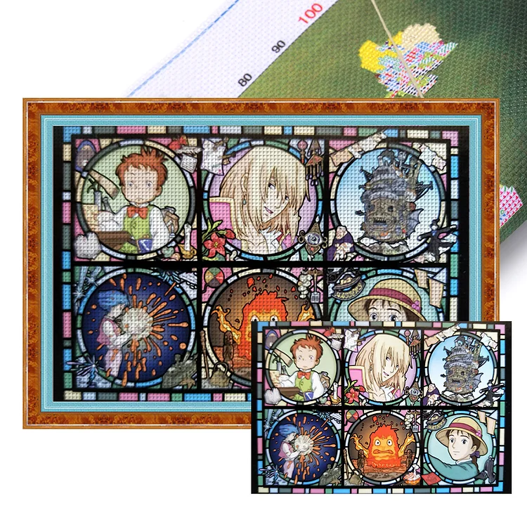 Howl'S Moving Castle 11CT (60*40CM) Stamped Cross Stitch gbfke