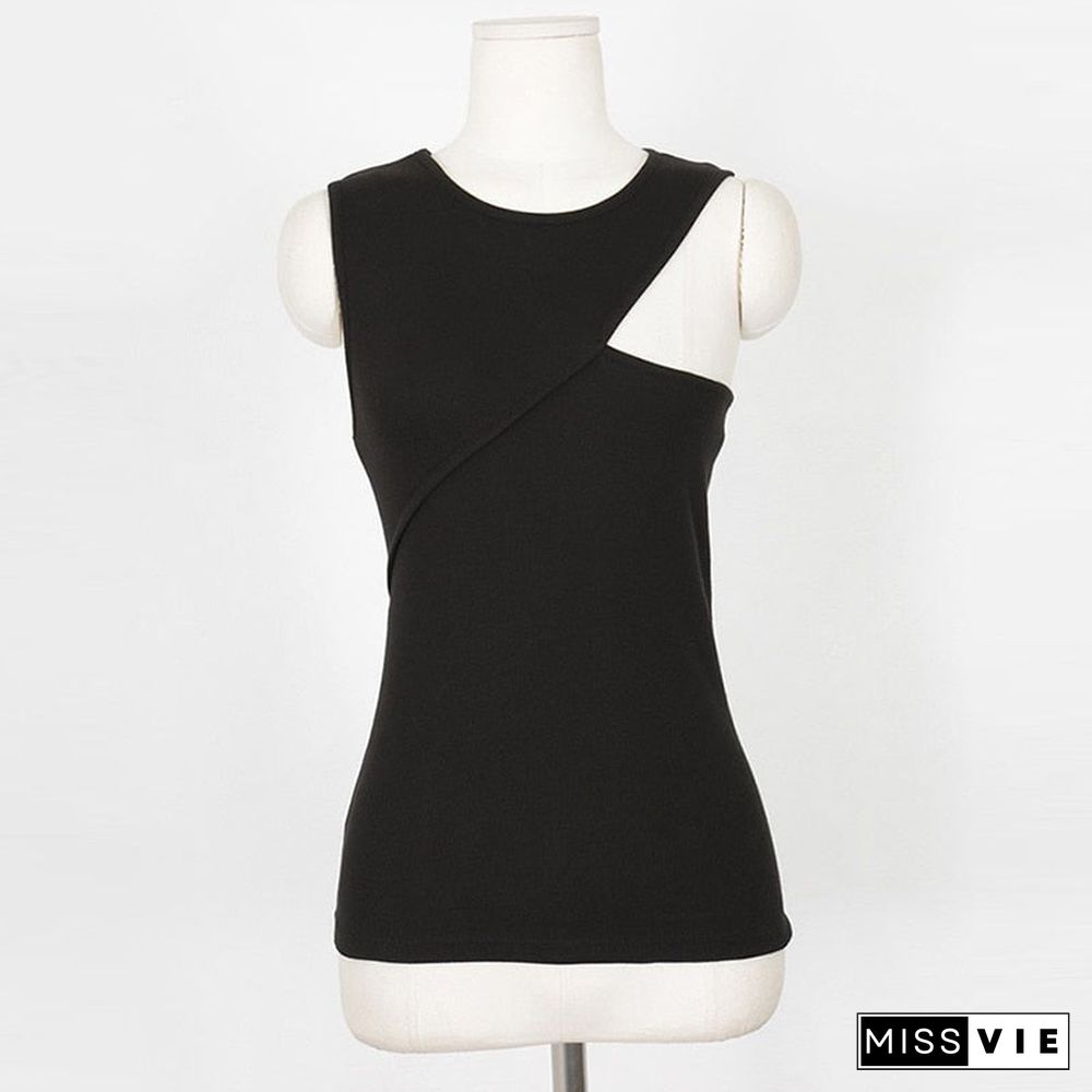 Aossviao neck summer knit top sleeveless women sexy basic shirt white off shoulder ribbed