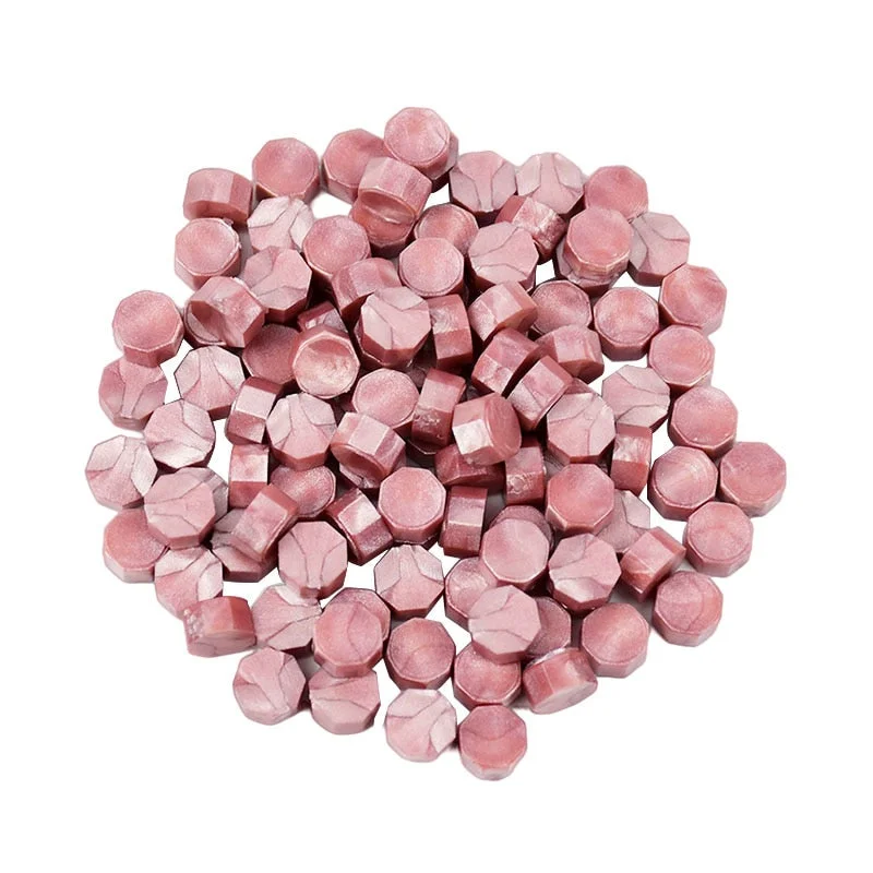 100Pcs/Bag Retro Wax Seal Colored Wax Beads DIY Scapbooking Octagon Sealing Stamp for Envelope Letter Wedding Party Invitation