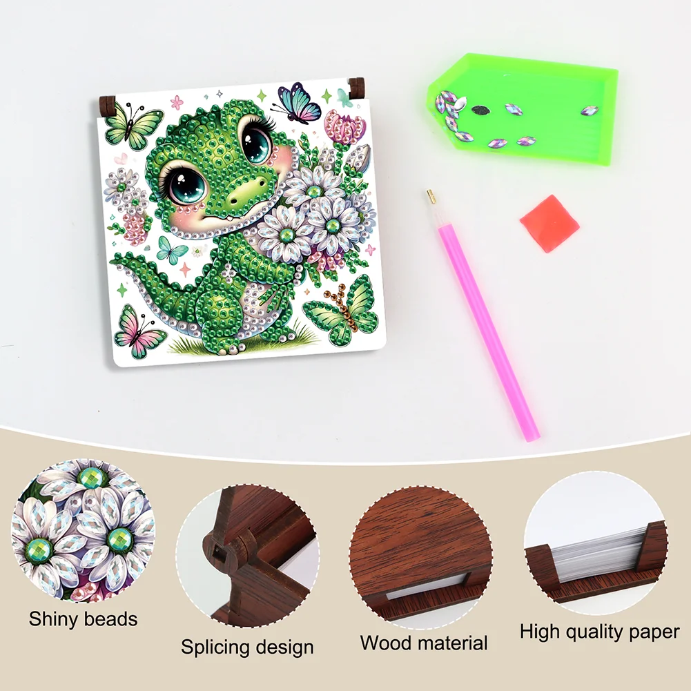 DIY Butterfly Dinosaur Diamond Painting Note Box Paper 160 Sheets of Paper for DIY Art Craft