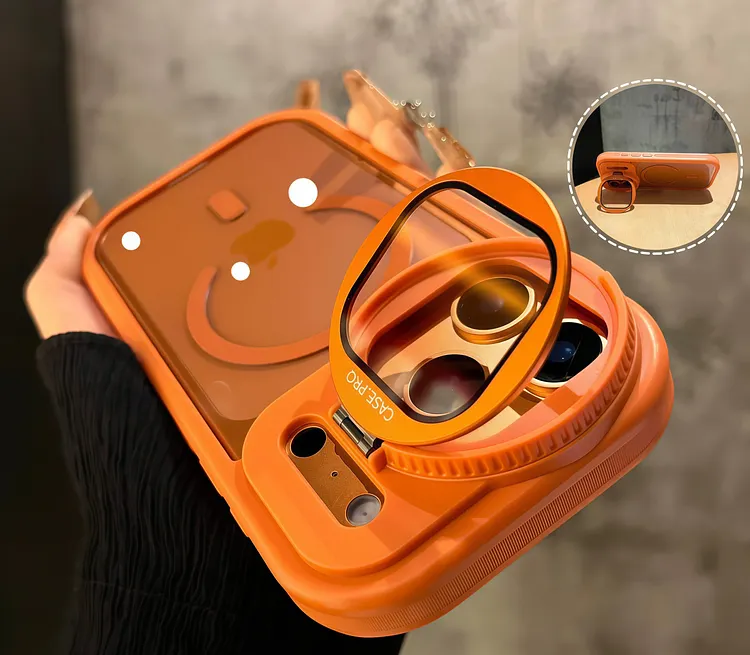 Flip-Out Lens Kickstand Magnetic Case for iPhone 17 ProMax 