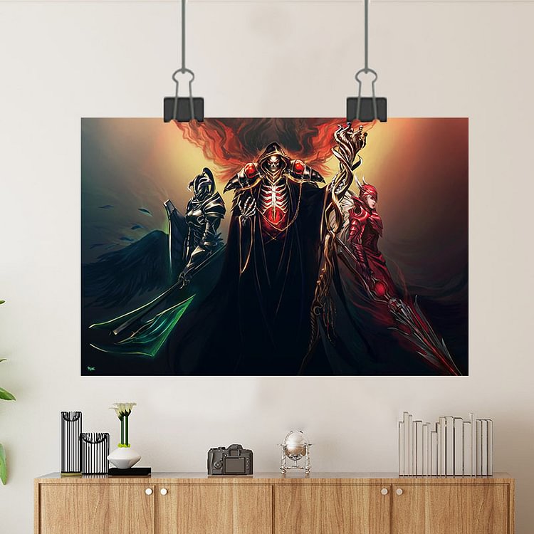 Overlord-Ainz Ooal Gown,Albedo,Shalltear Bloodfallen,/Custom Poster/Canvas/Scroll Painting/Magnetic Painting