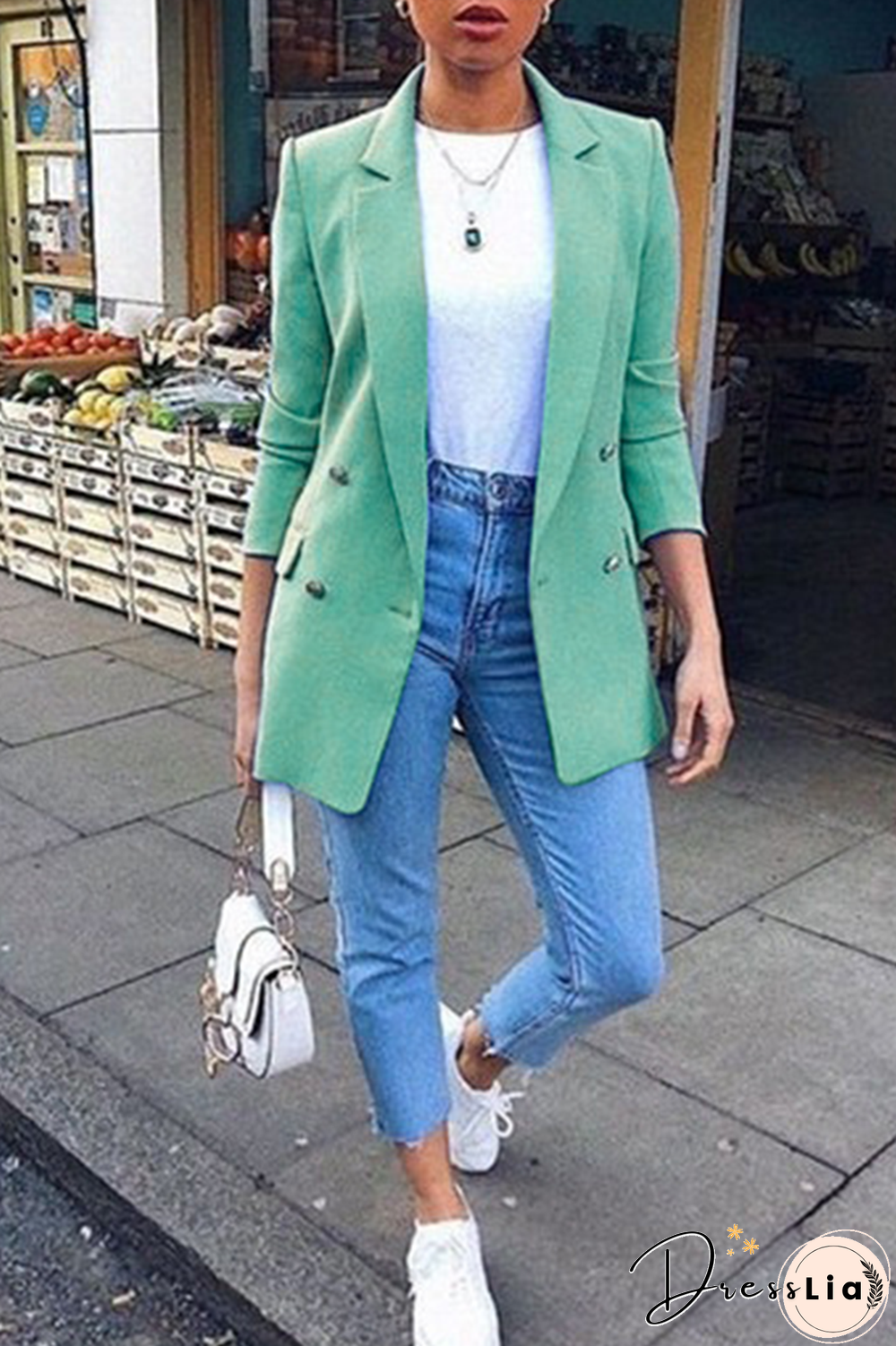 Fashion Solid Patchwork Turndown Collar Outerwear(9 Colors)