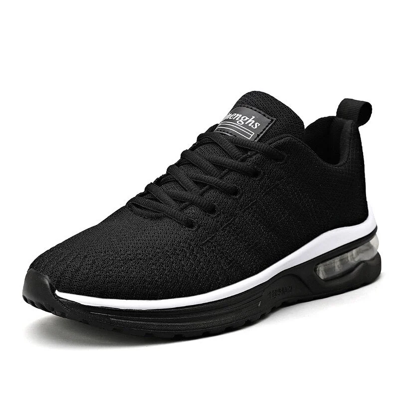 Light men's running shoes fashion casual air cushion sports shoes large size solid color breathable mesh outdoor sports 47 size