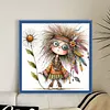 (Multi-Style) Indian Weird Girl-11CT Stamped Cross Stitch 40*40cm/15.75*15.75in tapestrymarket