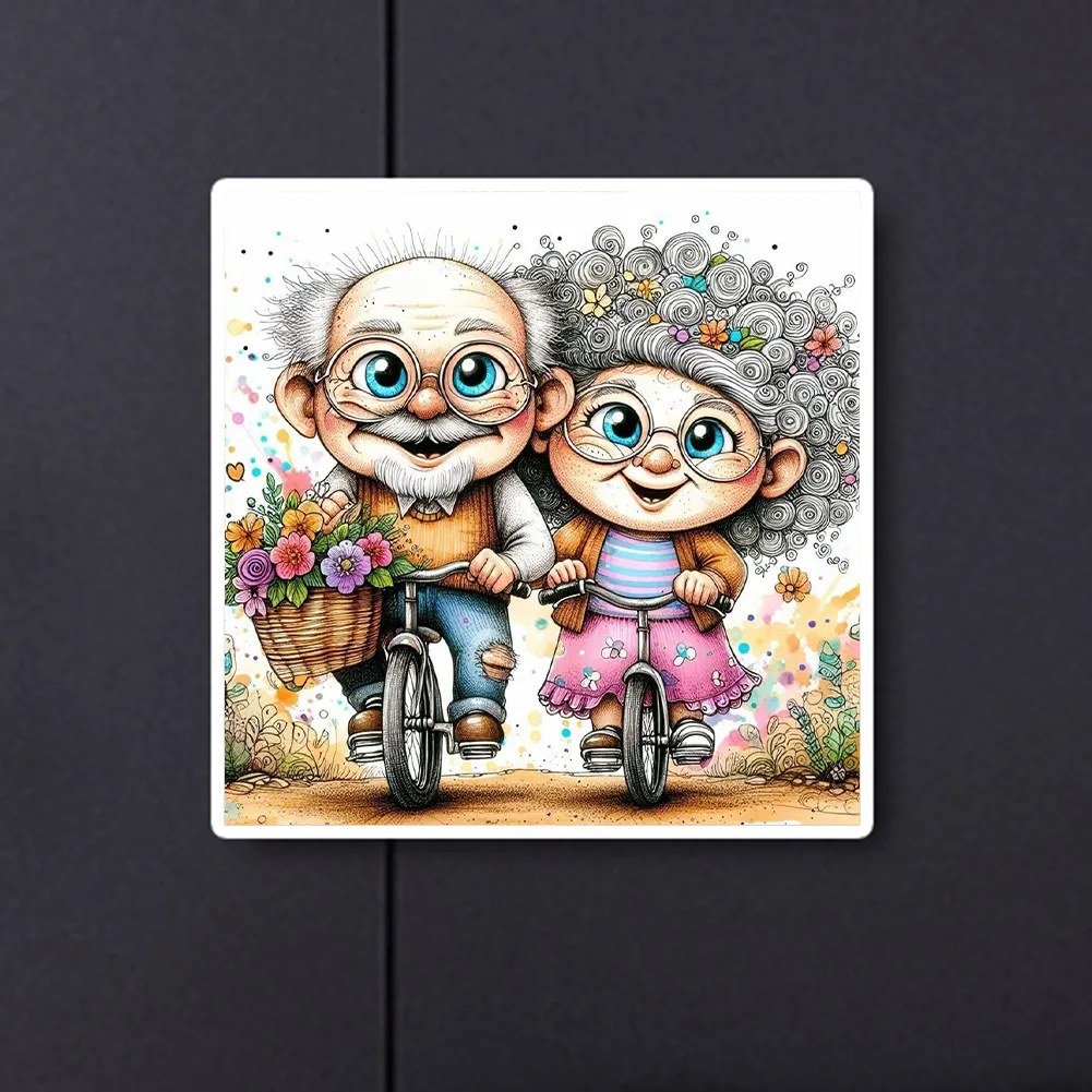 Diamond Painting - Full Round Drill - Old Couple(Canvas|30*30cm)