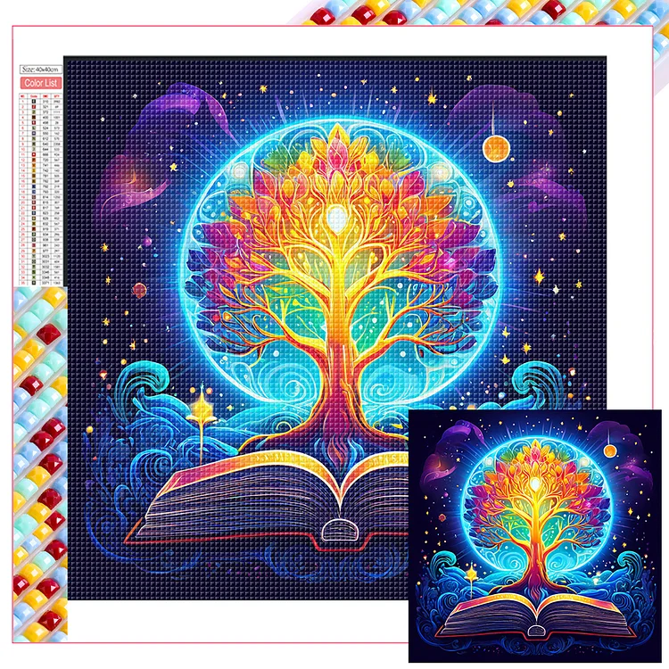 Tree 40*40CM (Canvas) Full Square Drill Diamond Painting gbfke