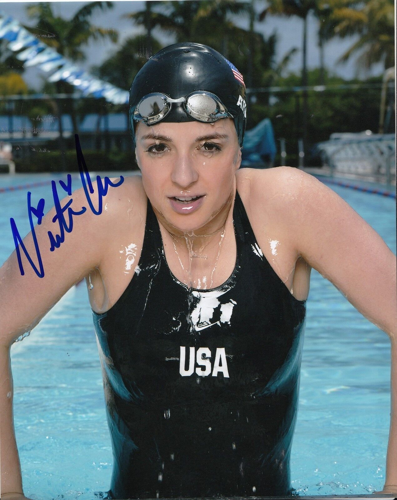 VICTORIA ARLEN signed *American paralympian swimmer* OLYMPICS 8X10 Photo Poster painting W/COA B