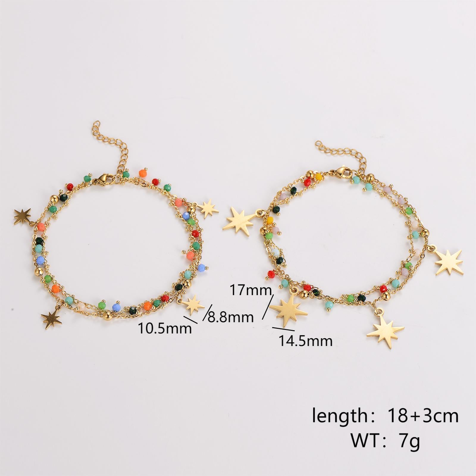 Refreshing Women Octagram Geometric Stainless Steel Electroplating Bracelets