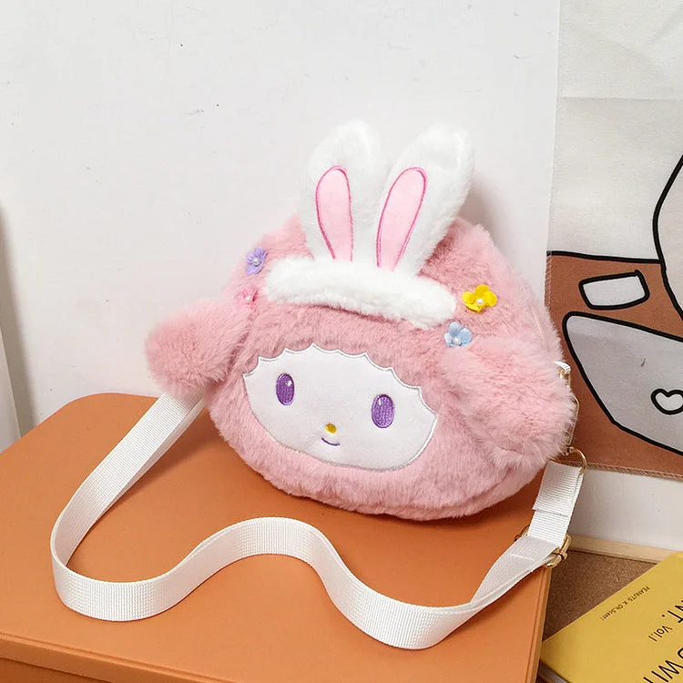 Cute Bunny Ear Plush Bag