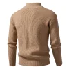 Men's Half Turtleneck Simple Casual Sweater Cardigan Jacket by Inlyline