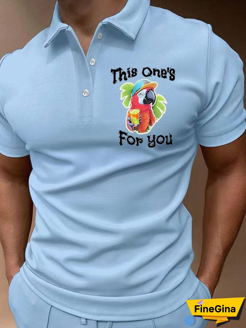 Men's This One's For You Printed POLO Shirt