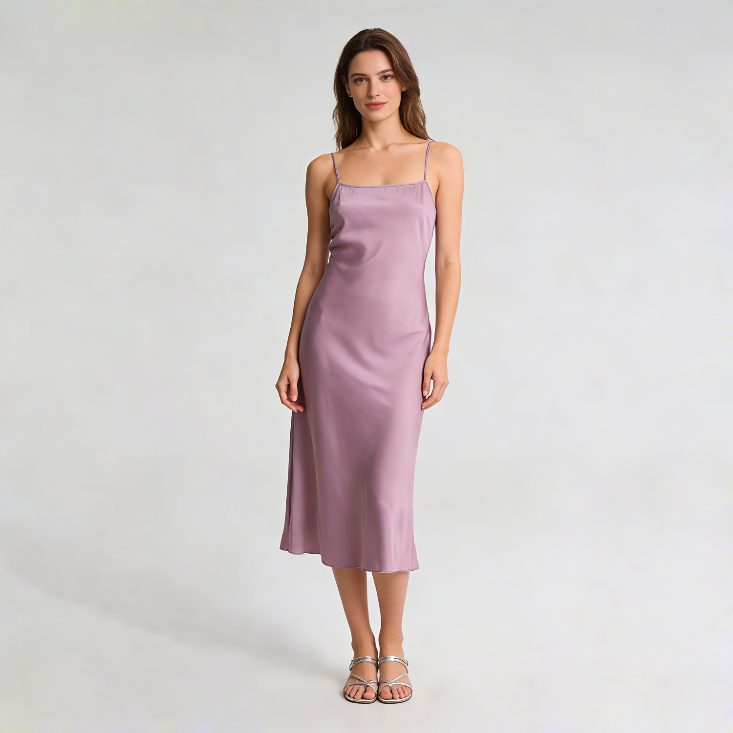 Washable Mulberry Silk Slip Dress Solid Color REAL SILK LIFE
