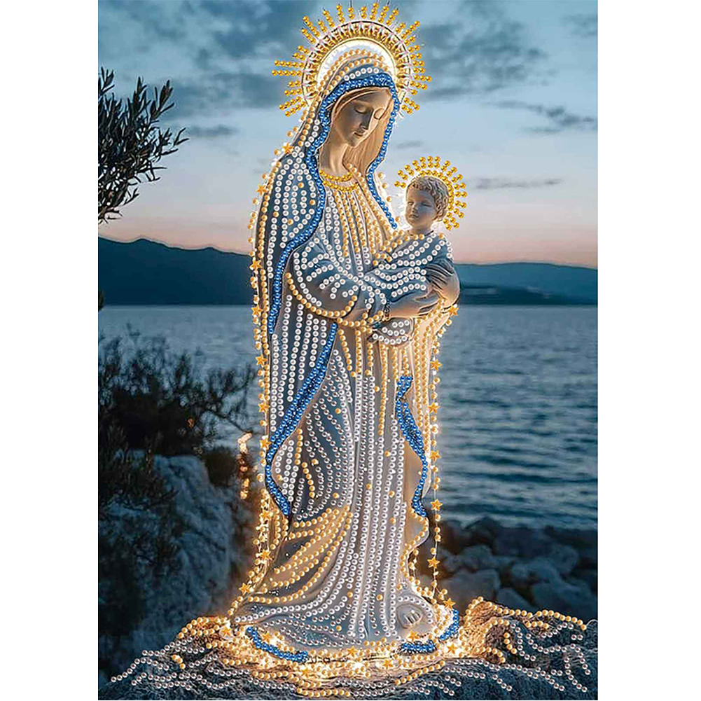 Our Lady 30*40cm(canvas) special shaped drill diamond painting