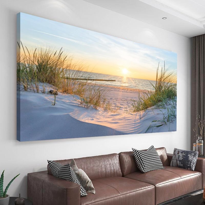Sunrise Beach Landscape Canvas Wall Art