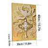 Lotus-DIY-Perlenmalsets mit Rahmen 30x40 cm Perlengem&auml;lde Bildkunst Basteln f&uuml;r Erwachsene Anf&auml;ngergeschenk Wanddekoration f&uuml;r Wohnw&auml;nde