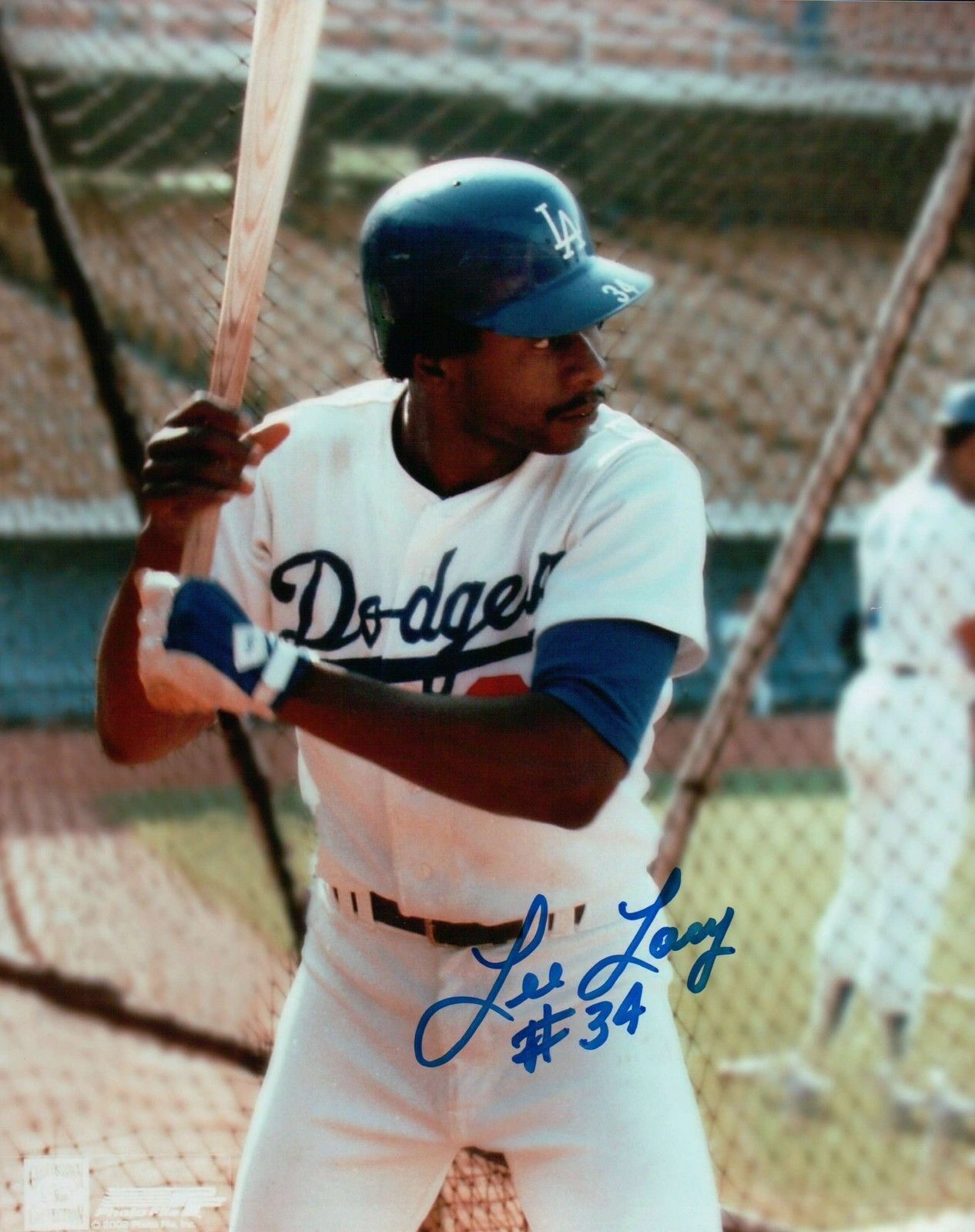 Lee Lacy Signed 8X10 Photo Poster painting Autograph LA Dodgers Batting Cage Center Auto COA