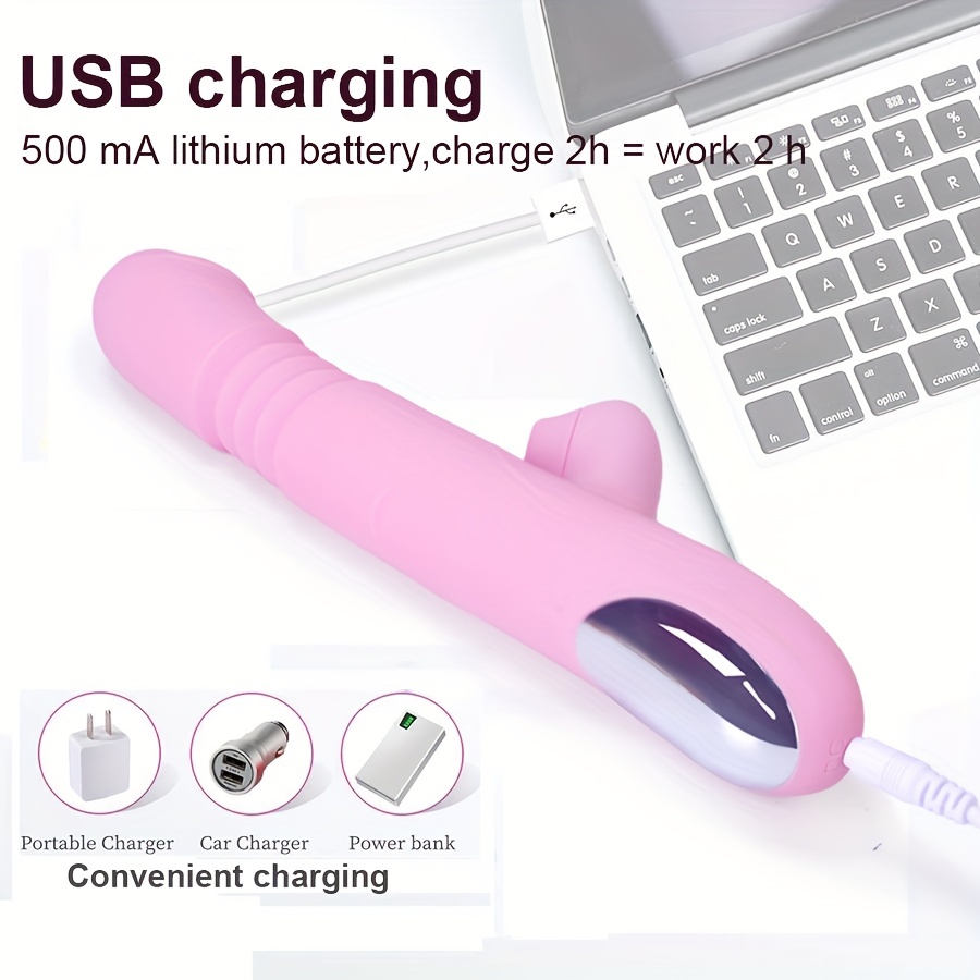 Telescopic Vibrator with 7 Vibration Modes, Heated Clitoral Stimulator, G-spot Stimulation