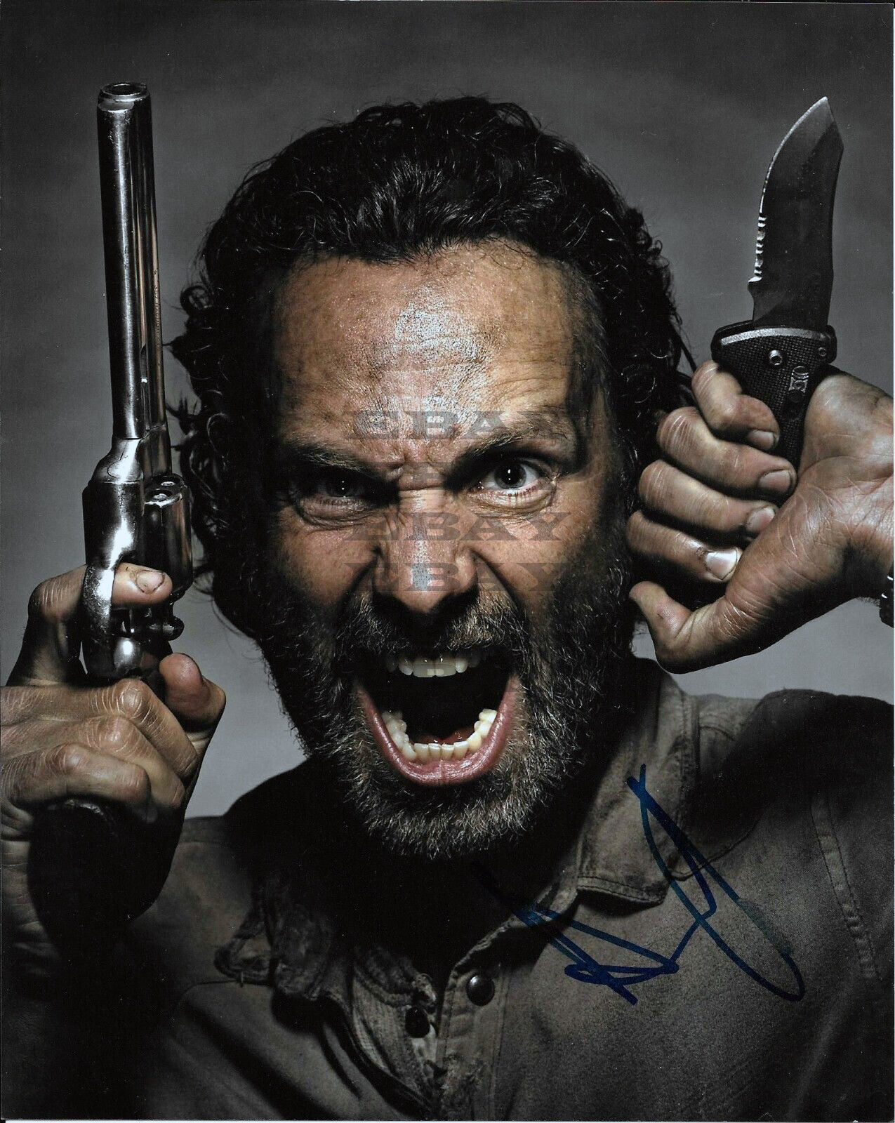 Rick Grimes Andrew Lincoln Walking Dead Autographed Signed 8x10 Photo Poster painting Rep