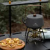 1.1L Teapot Coffee Pot with Wood Handle Aluminum Alloy Tourist Cookware Supplies