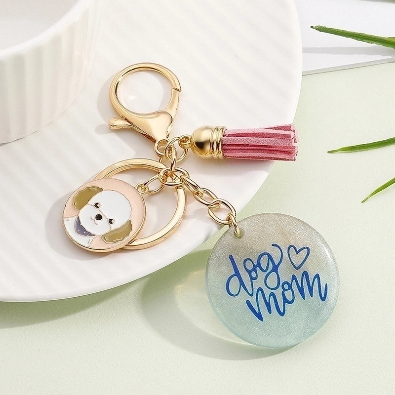 Cute Letter Resin Mother’s Day Unisex Keychain