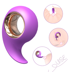 9 Vibration Mini Tongue Licking Clitoris Vibrator - Pink/Purple