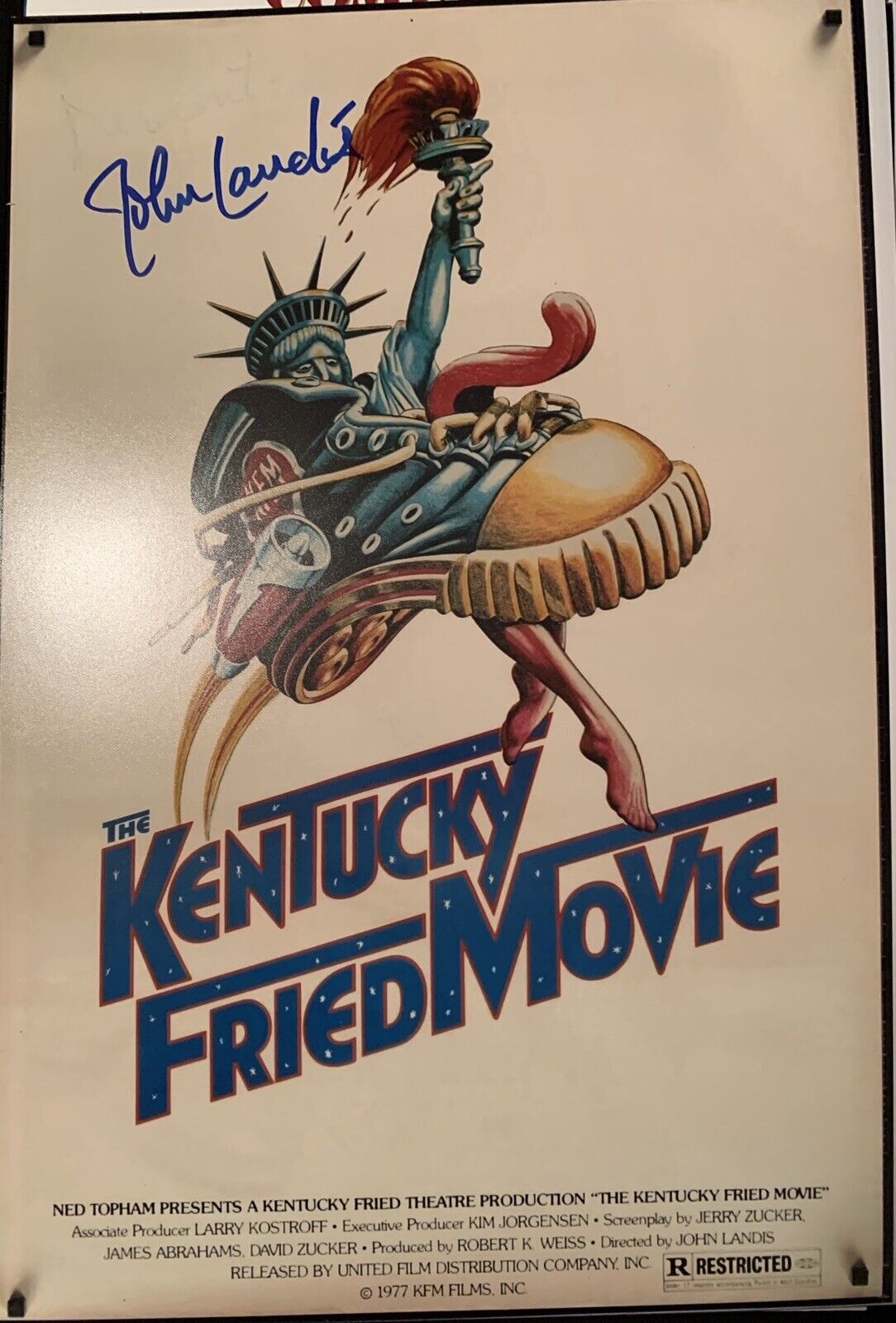 john landis signed 12x18 Photo Poster painting Kentucky Fried Movie