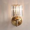 Simple Light Luxury Crystal Bedroom Copper Wall Lamp lampswell
