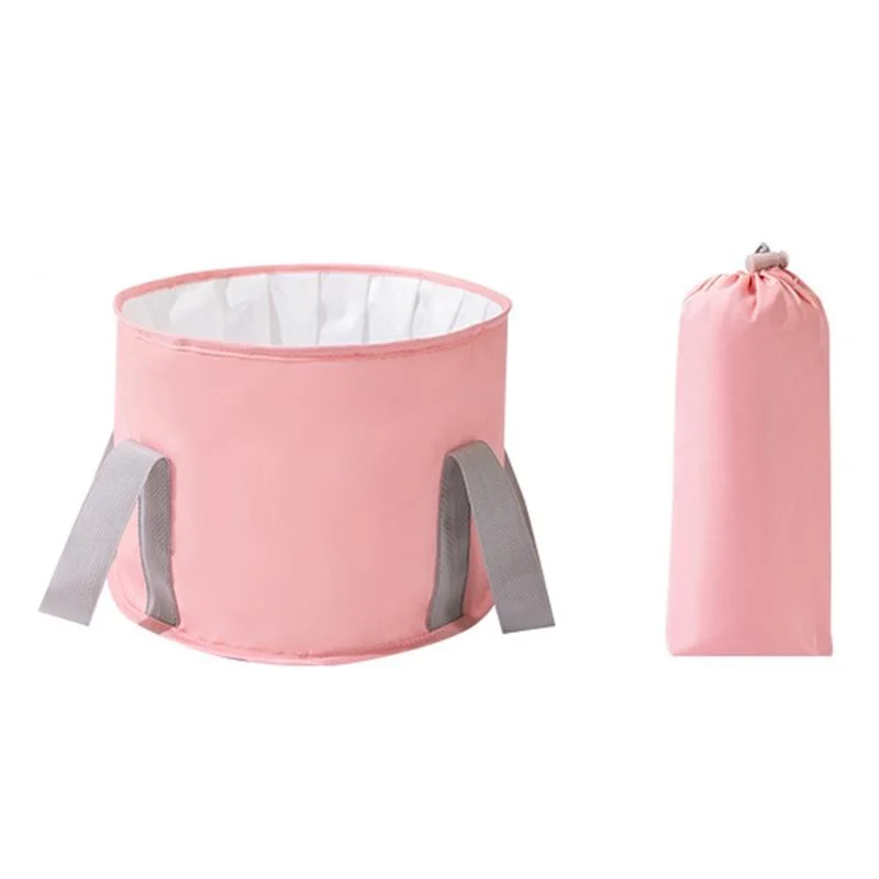 Travel Portable Folding Multifunctional Outdoor Basin Bag, Color: Pink 