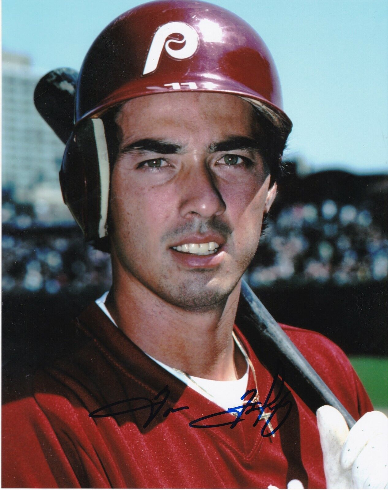 TOM FOLEY PHILADELPHIA PHILLIES ACTION SIGNED 8x10