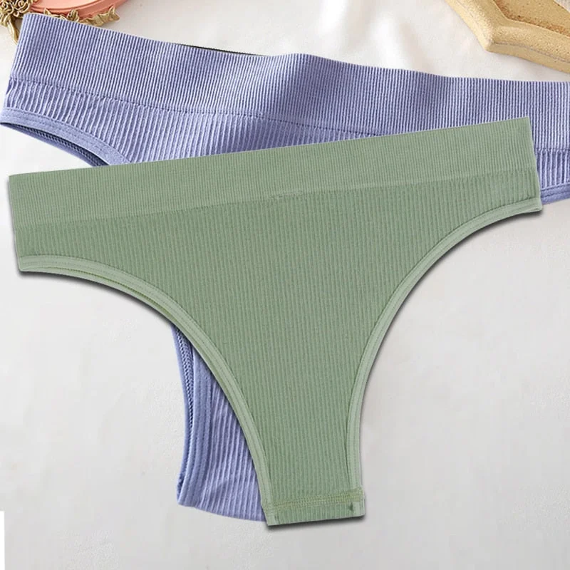 Seamless Women Pantys Girls Thongs High Waisted Soft Woman Briefs Fashion 6 Solid Colors S-XL Sexy Underpants For Women New