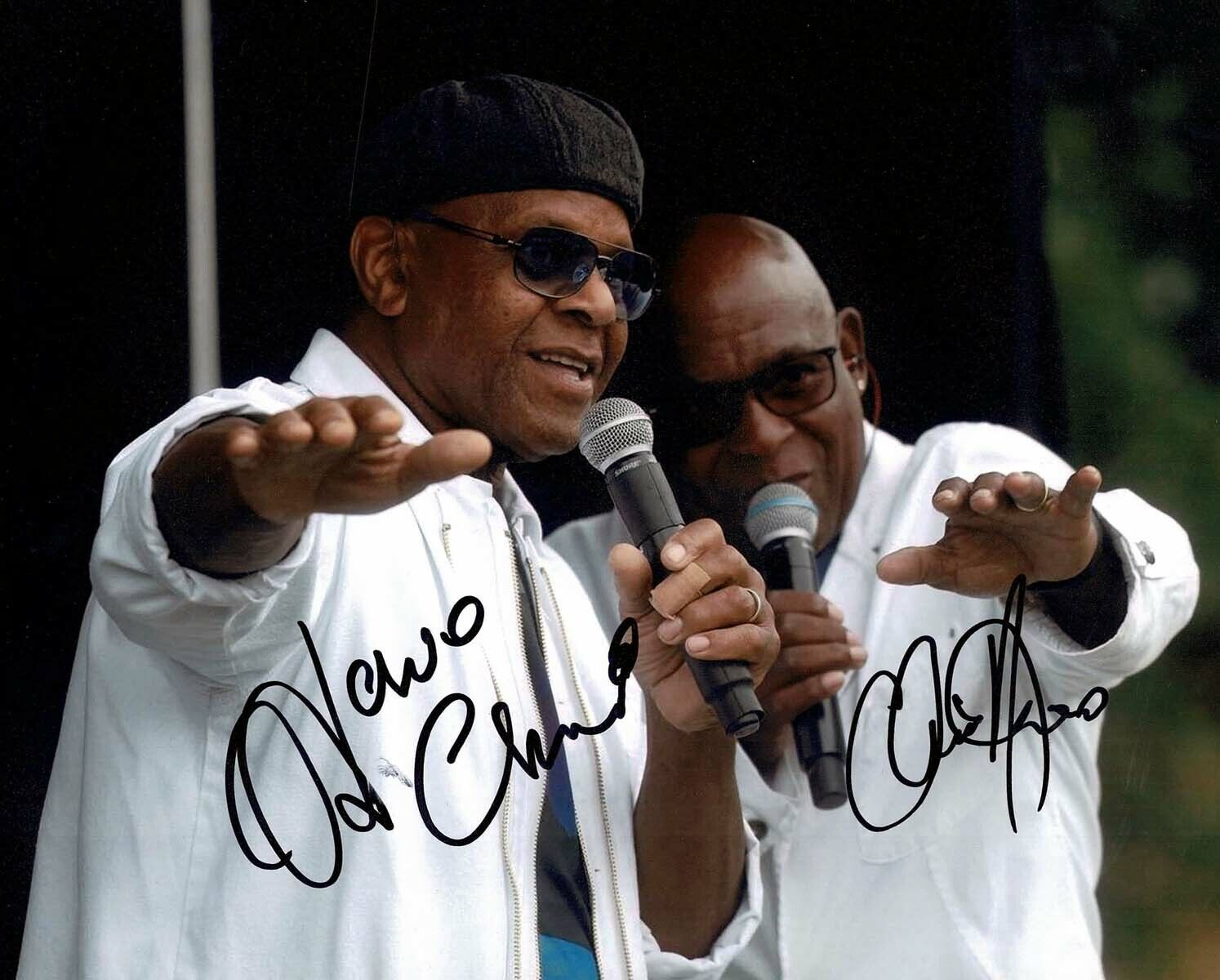 Chris & Eddie AMOO The Real Thing SIGNED Autograph Photo Poster painting AFTAL COA Soul Group