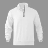 Men's Casual Jacquard Stand Collar Half Zip Wool Sweatshirt by Inlyline