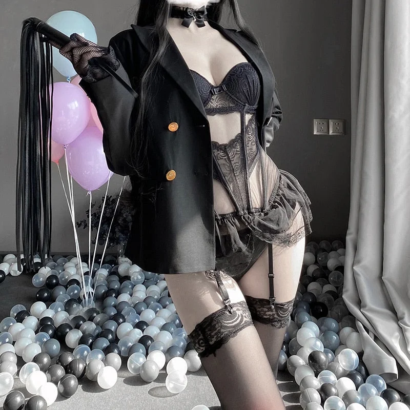 Lace Up Body Bustier With Straps Belt  Garter Stretch Corset Black Breathable Lingerie Sexy Underwear Porno SM Overbust New 0706