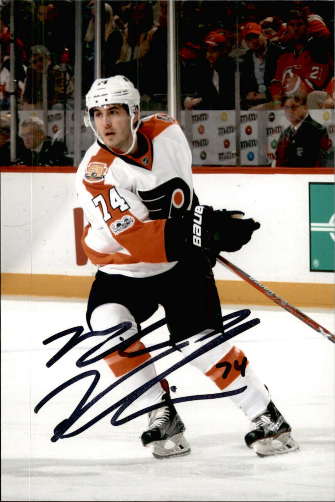 Mike Vecchione SIGNED 4x6 Photo Poster painting PHILADELPHIA FLYERS #2