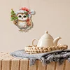 2D/Flat Christmas DIY Diamond Art Acrylic Pendant Wall Door Decoration (Owl)