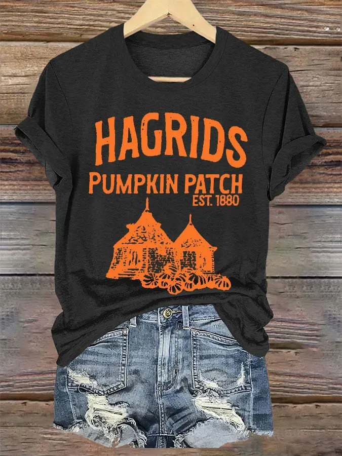 Women's Autumn Pumpkin Print T-Shirt 