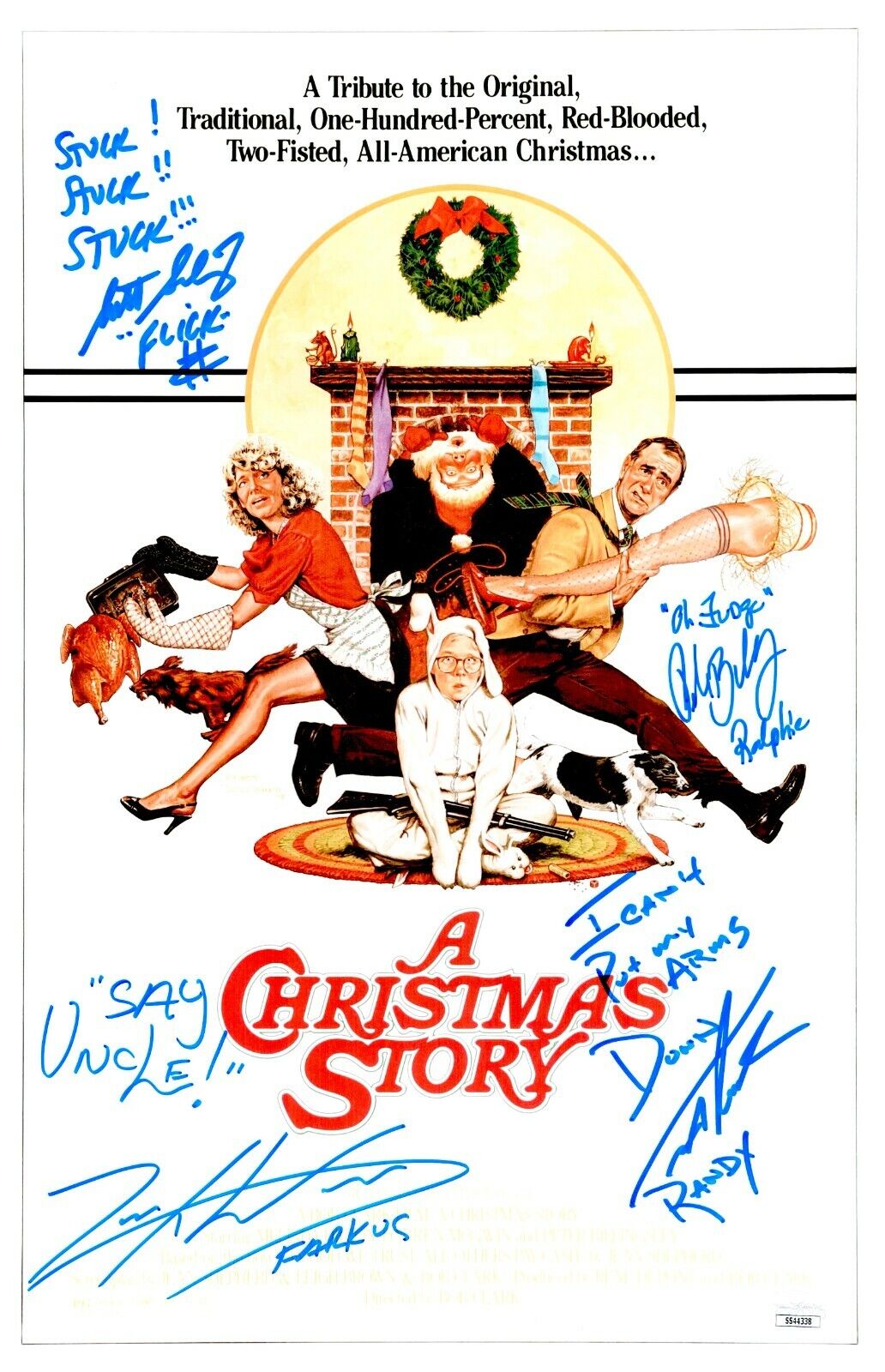 PETER BILLINGSLEY CAST x4 Signed 11x17 A CHRISTMAS STORY Photo Poster painting Autograph JSA COA