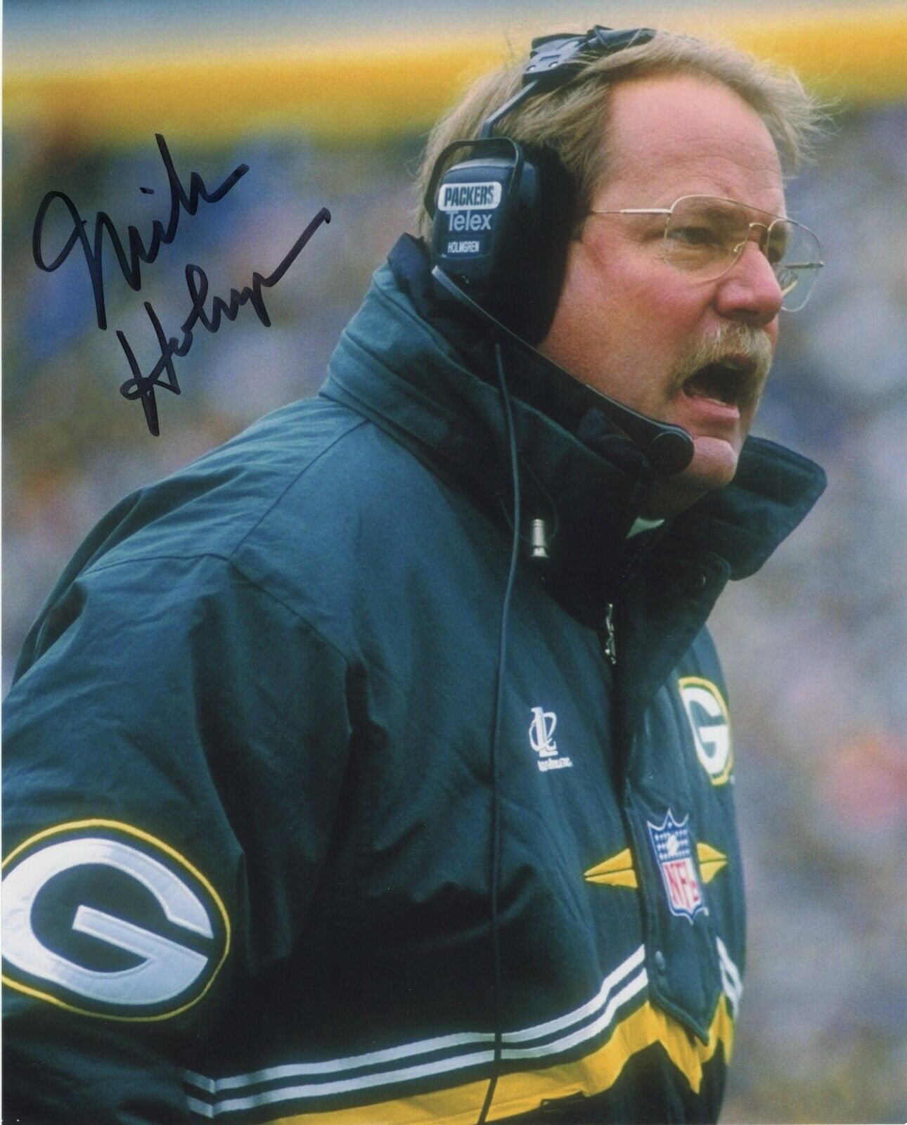 MIKE HOLMGREN SIGNED AUTOGRAPH 8X10 Photo Poster painting GREEN BAY PACKERS