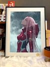 Rainy Zero Two Decorative Painting - DARLING in the FRANXX - Xingkong Studio