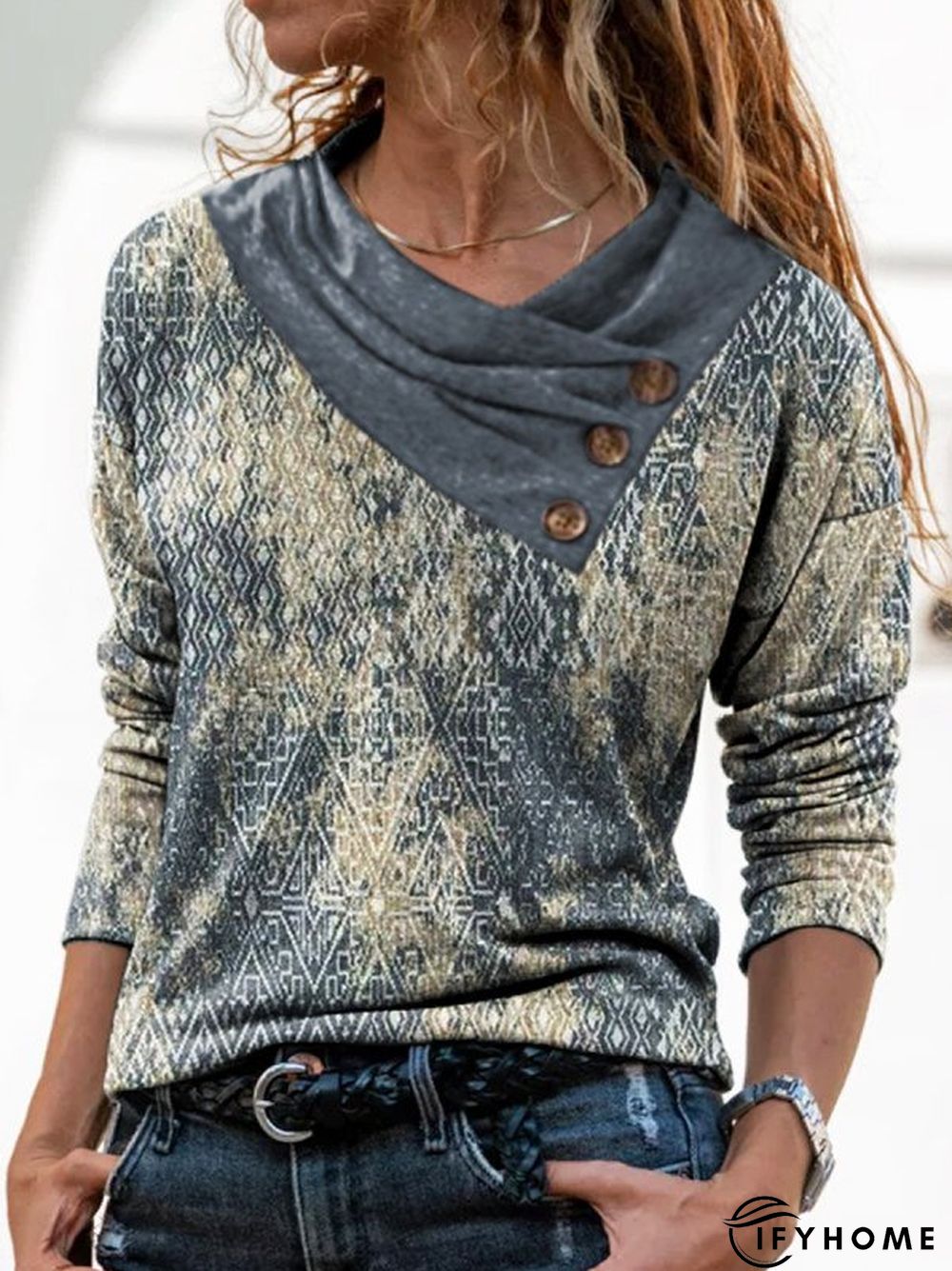 Off Shoulder V Neck Loose Casual Top | IFYHOME