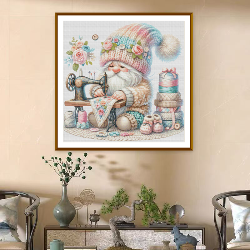 1set DIY Printed Cross Stitch Kit [ZZ5546-sewing Dwarfs] Cross Stitch Kit Painting Fairy Cross Stitch