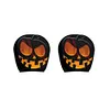 Universal Car Headrest Covers &ndash; Black Skull Print, Stretch Fit, Fun & Novelty Design